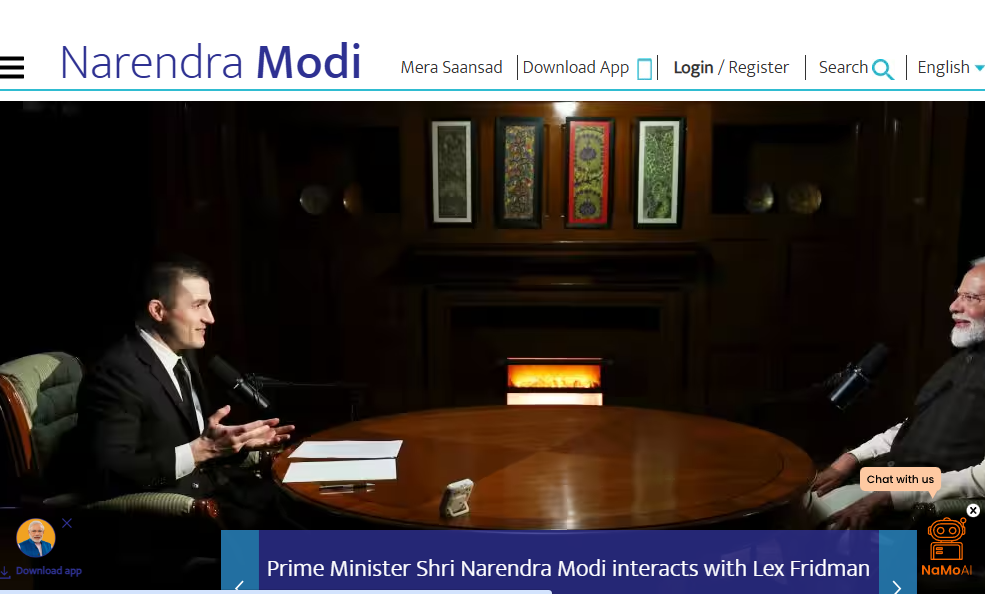 Indian pm website on mobile, People are misled by talking about technology in every matter, see for yourself their dedication towards technology. This must be costing crores, not lakhs